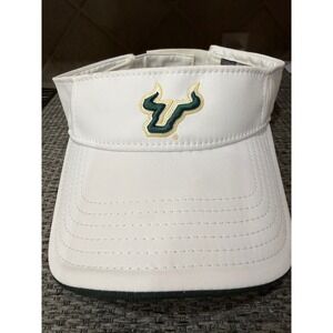 The Game USF Bulls White Adjustable Sun Visor Hat University of South Florida